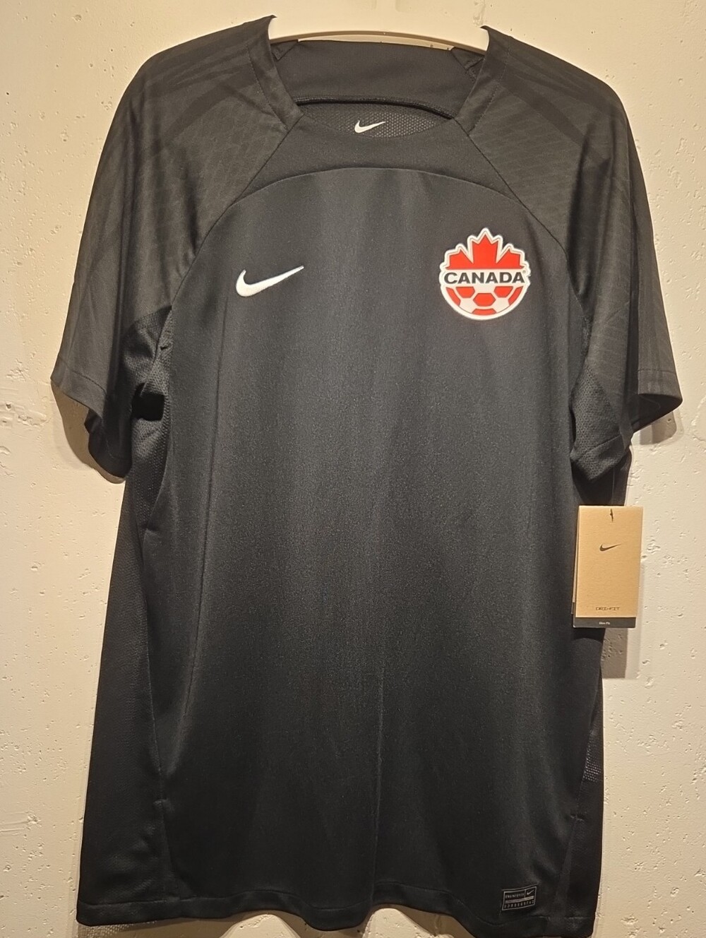 Nike Team Canada Soccer Black Official 2023 Alternate Jersey (XL)
